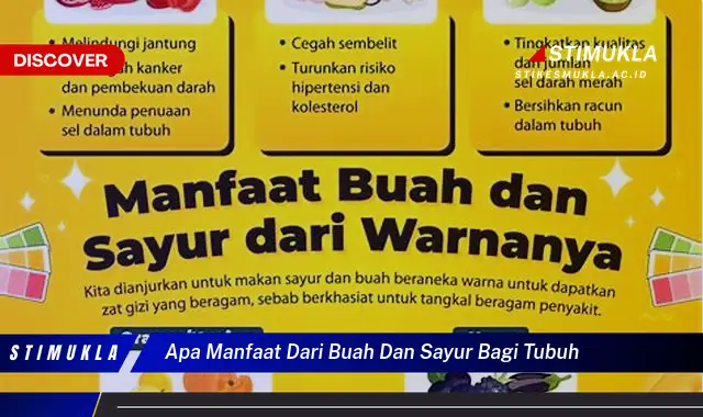 apa manfaat dari buah dan sayur bagi tubuh