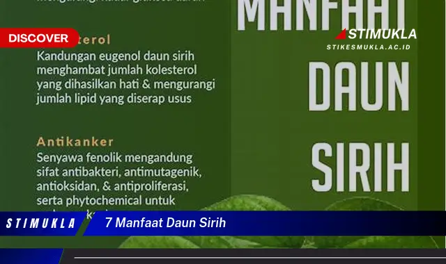 7 manfaat daun sirih